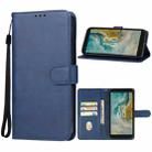 For Nokia C02 Leather Phone Case(Blue) - 1