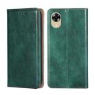 For OPPO A17k Gloss Oil Solid Color Magnetic Leather Phone Case(Green) - 1