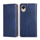 For OPPO A17k Gloss Oil Solid Color Magnetic Leather Phone Case(Blue) - 1