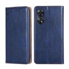 For OPPO Reno8 T 4G Gloss Oil Solid Color Magnetic Leather Phone Case(Blue) - 1