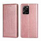 For Xiaomi Poco X5 Pro / Redmi Note 12 Pro Speed Gloss Oil Solid Color Magnetic Leather Phone Case(Rose Gold) - 1