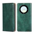 For Honor X9a 5G Gloss Oil Solid Color Magnetic Leather Phone Case(Green) - 1