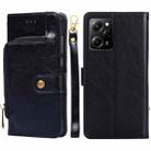 For Xiaomi Poco X5 Pro / Redmi Note 12 Pro Speed Zipper Bag Leather Phone Case(Black) - 1