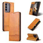 For vivo S16e AZNS Magnetic Calf Texture Flip Leather Phone Case(Light Brown) - 1