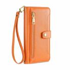 For Motorola Moto E13 4G Sheep Texture Cross-body Zipper Wallet Leather Phone Case(Orange) - 2