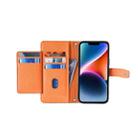 For Motorola Moto E13 4G Sheep Texture Cross-body Zipper Wallet Leather Phone Case(Orange) - 3