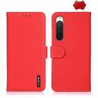 For Sony Xperia 10 IV KHAZNEH Litchi Genuine Leather Phone Case(Red) - 1