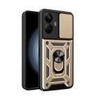 For Realme 10 Pro+ 5G Sliding Camera Cover Design Phone Case(Gold) - 1