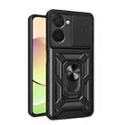 For Realme C33 4G Sliding Camera Cover Design Phone Case(Black) - 1