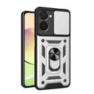 For Realme C33 4G Sliding Camera Cover Design Phone Case(Silver) - 1