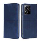 For Xiaomi Poco X5 Pro / Redmi Note 12 Pro Speed Cow Texture Magnetic Horizontal Flip Leather Phone Case(Blue) - 1