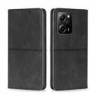 For Xiaomi Poco X5 Pro / Redmi Note 12 Pro Speed Cow Texture Magnetic Horizontal Flip Leather Phone Case(Black) - 1