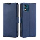 For Motorola Moto E13 4G Ultra-thin Voltage Side Buckle Horizontal Flip Leather Phone Case(Blue) - 1