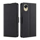 For OPPO A17k Ultra-thin Voltage Side Buckle Horizontal Flip Leather Phone Case(Black) - 1