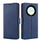 For Honor X9a 5G Ultra-thin Voltage Side Buckle Horizontal Flip Leather Phone Case(Blue) - 1