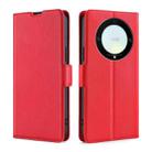 For Honor X9a 5G Ultra-thin Voltage Side Buckle Horizontal Flip Leather Phone Case(Red) - 1