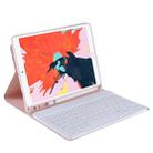 T07BB For iPad 9.7 inch / iPad Pro 9.7 inch / iPad Air 2 / Air (2018 & 2017) TPU Candy Color Ultra-thin Bluetooth Keyboard Tablet Case with Stand & Pen Slot(Pink) - 1