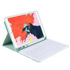 T07BB For iPad 9.7 inch / iPad Pro 9.7 inch / iPad Air 2 / Air (2018 & 2017) TPU Candy Color Ultra-thin Bluetooth Keyboard Tablet Case with Stand & Pen Slot(Light Green) - 1