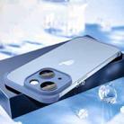 For iPhone 14 Four Corners + Camera TPU Phone Protective Frame(Blue) - 1