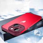 For iPhone 14 Plus Four Corners + Camera TPU Phone Protective Frame(Red) - 1