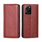 For Xiaomi Poco X5 Pro / Redmi Note 12 Pro Speed Grid Texture Magnetic Flip Leather Phone Case(Red) - 1
