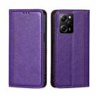 For Xiaomi Poco X5 Pro / Redmi Note 12 Pro Speed Grid Texture Magnetic Flip Leather Phone Case(Purple) - 1