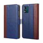 For Motorola Moto E13 4G Ostrich Texture Flip Leather Phone Case(Blue) - 1