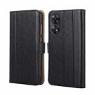 For OPPO Reno8 T 4G Ostrich Texture Flip Leather Phone Case(Black) - 1