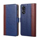 For OPPO Reno8 T 4G Ostrich Texture Flip Leather Phone Case(Blue) - 1