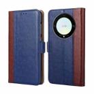 For Honor X9a 5G Ostrich Texture Flip Leather Phone Case(Blue) - 1