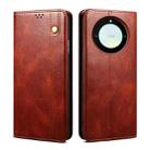 For Honor X40 Oil Wax Crazy Horse Texture Leather Phone Case(Brown) - 1