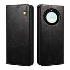 For Honor X40 Oil Wax Crazy Horse Texture Leather Phone Case(Black) - 1