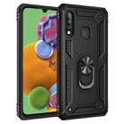 For Galaxy A70e Shockproof TPU + PC Protective Case with 360 Degree Rotating Holder(Black) - 1