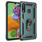For Galaxy A70e Shockproof TPU + PC Protective Case with 360 Degree Rotating Holder(Green) - 1