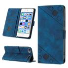 For iPod Touch 7 / Touch 6 Skin-feel Embossed Leather Phone Case(Blue) - 1