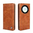 For Honor X9a 5G Non-Magnetic Retro Texture Leather Phone Case(Brown) - 1