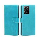 For Xiaomi Poco X5 Pro / Redmi Note 12 Pro Speed Calf Texture Buckle Flip Leather Phone Case(Light Blue) - 1