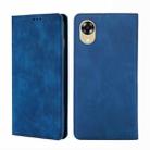 For OPPO A17k Skin Feel Magnetic Horizontal Flip Leather Phone Case(Blue) - 1