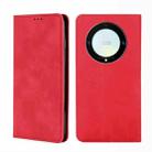 For Honor X9a 5G Skin Feel Magnetic Horizontal Flip Leather Phone Case(Red) - 1