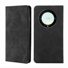 For Honor X9a 5G Skin Feel Magnetic Horizontal Flip Leather Phone Case(Black) - 1