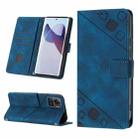 For Motorola Moto X30 Pro 5G Skin-feel Embossed Leather Phone Case(Blue) - 1