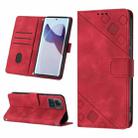 For Motorola Moto X30 Pro 5G Skin-feel Embossed Leather Phone Case(Red) - 1