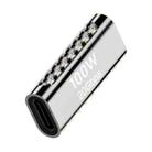 100W Type-C Female to Type-C Female 20Gbps Zinc Alloy Adapter, Style:Straight - 1