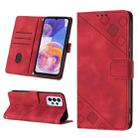 For Samsung Galaxy A32 5G / M32 5G Skin-feel Embossed Leather Phone Case(Red) - 1