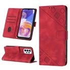For Samsung Galaxy A33 5G Skin-feel Embossed Leather Phone Case(Red) - 1