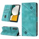 For Samsung Galaxy A34 Skin-feel Embossed Leather Phone Case(Green) - 1