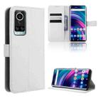 For BLU Bold N2 Diamond Texture Leather Phone Case(White) - 1