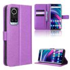 For BLU Bold N2 Diamond Texture Leather Phone Case(Purple) - 1