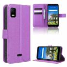 For AT&T Calypso 3 U328AA Diamond Texture Leather Phone Case(Purple) - 1