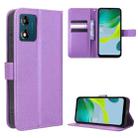 For Motorola Moto E13 4G Diamond Texture Leather Phone Case(Purple) - 1